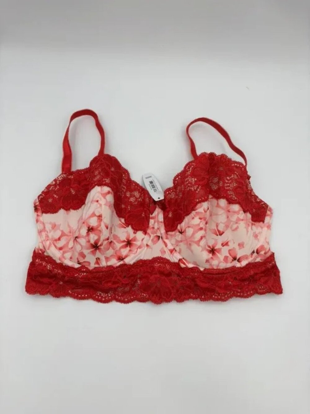 Adore Me 34DDD Abrayllia Contour Bra Pink White Longline